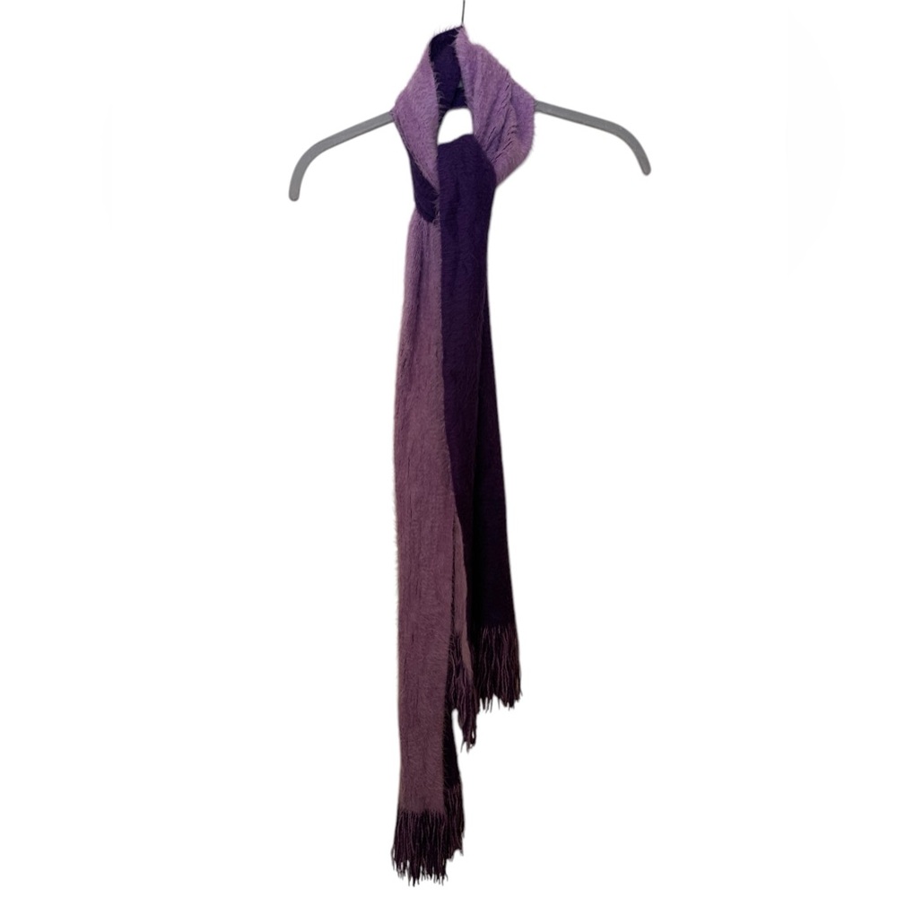 Two Tone Purple Very Soft Ladies Fringe Scarf Lilac/Dark Plum Accessory Scarves